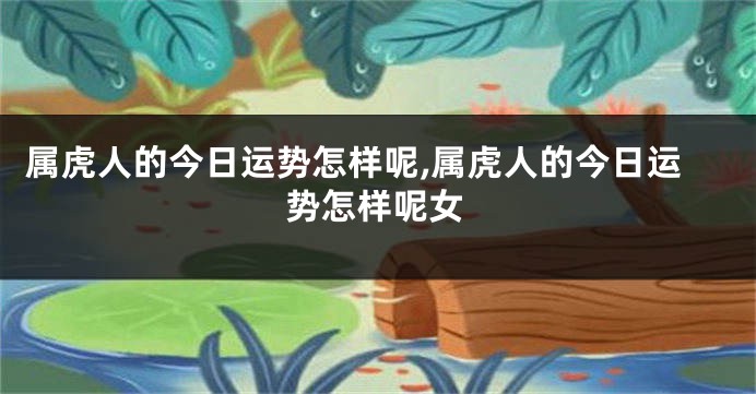 属虎人的今日运势怎样呢,属虎人的今日运势怎样呢女
