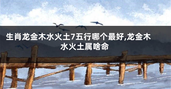 生肖龙金木水火土7五行哪个最好,龙金木水火土属啥命