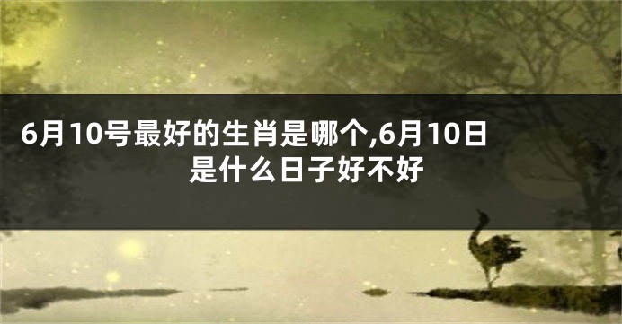 6月10号最好的生肖是哪个,6月10日是什么日子好不好