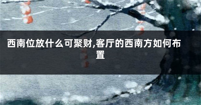 西南位放什么可聚财,客厅的西南方如何布置