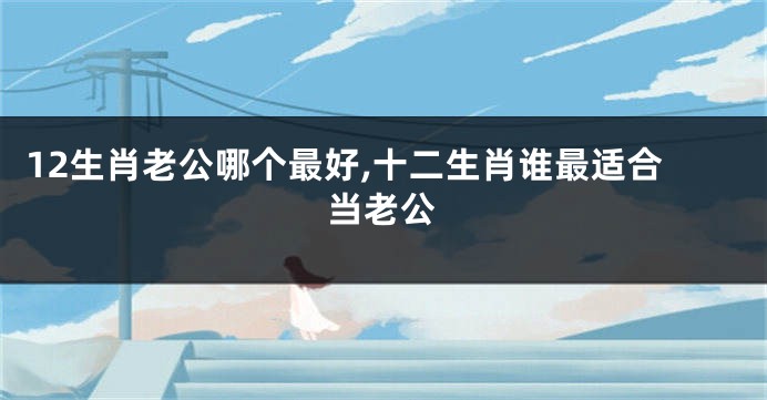 12生肖老公哪个最好,十二生肖谁最适合当老公