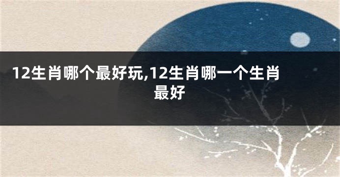 12生肖哪个最好玩,12生肖哪一个生肖最好