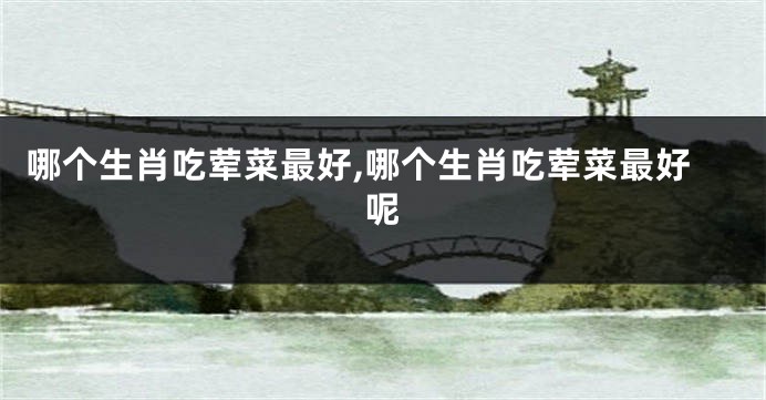 哪个生肖吃荤菜最好,哪个生肖吃荤菜最好呢