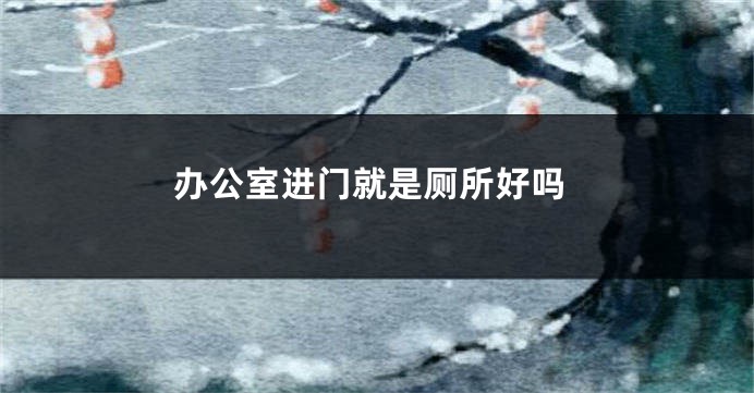 办公室进门就是厕所好吗