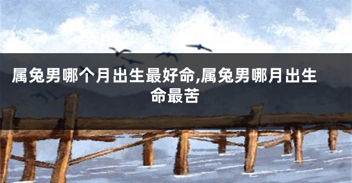属兔男哪个月出生最好命,属兔男哪月出生命最苦