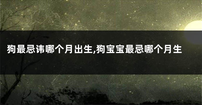 狗最忌讳哪个月出生,狗宝宝最忌哪个月生
