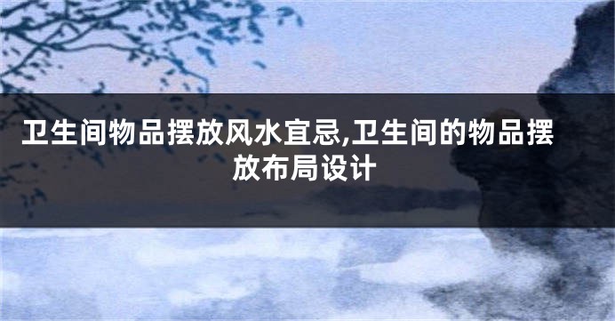 卫生间物品摆放风水宜忌,卫生间的物品摆放布局设计