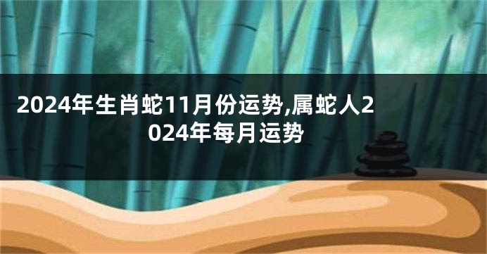 2024年生肖蛇11月份运势,属蛇人2024年每月运势