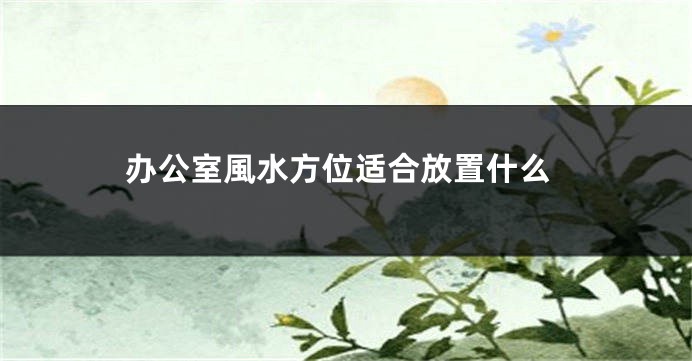 办公室風水方位适合放置什么