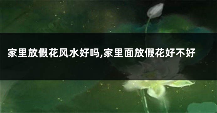 家里放假花风水好吗,家里面放假花好不好
