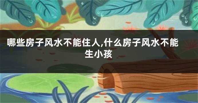 哪些房子风水不能住人,什么房子风水不能生小孩