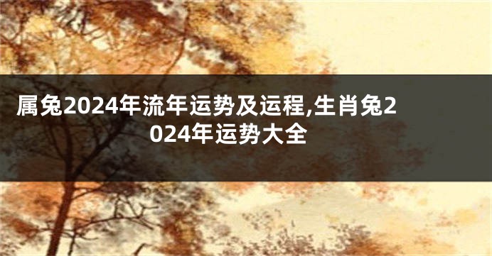 属兔2024年流年运势及运程,生肖兔2024年运势大全
