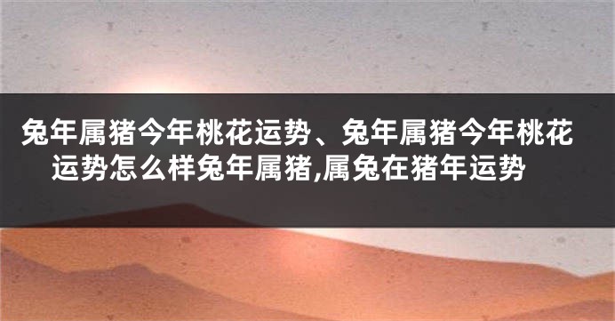 兔年属猪今年桃花运势、兔年属猪今年桃花运势怎么样兔年属猪,属兔在猪年运势