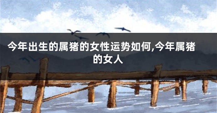 今年出生的属猪的女性运势如何,今年属猪的女人