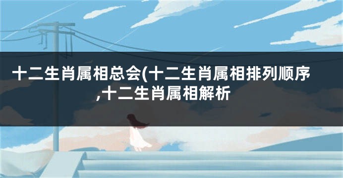 十二生肖属相总会(十二生肖属相排列顺序,十二生肖属相解析