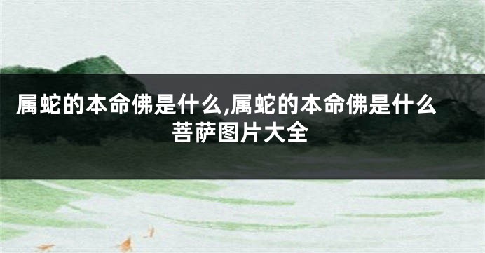 属蛇的本命佛是什么,属蛇的本命佛是什么菩萨图片大全