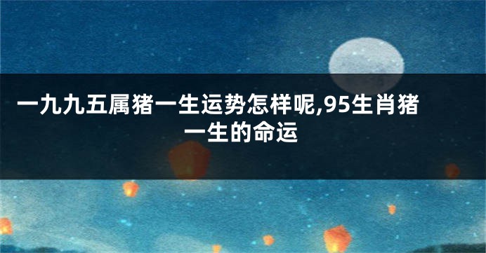 一九九五属猪一生运势怎样呢,95生肖猪一生的命运
