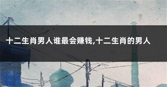 十二生肖男人谁最会赚钱,十二生肖的男人