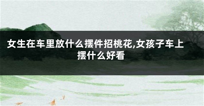 女生在车里放什么摆件招桃花,女孩子车上摆什么好看