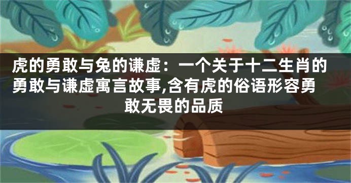 虎的勇敢与兔的谦虚：一个关于十二生肖的勇敢与谦虚寓言故事,含有虎的俗语形容勇敢无畏的品质