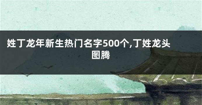 姓丁龙年新生热门名字500个,丁姓龙头图腾