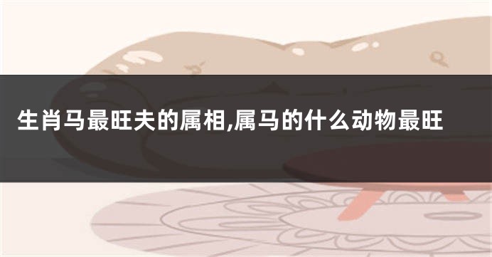 生肖马最旺夫的属相,属马的什么动物最旺