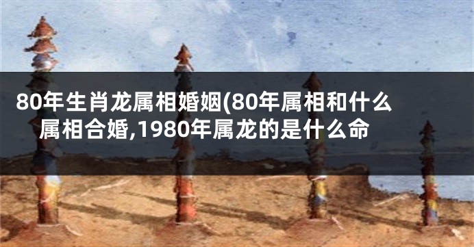 80年生肖龙属相婚姻(80年属相和什么属相合婚,1980年属龙的是什么命