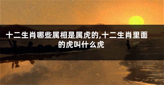 十二生肖哪些属相是属虎的,十二生肖里面的虎叫什么虎