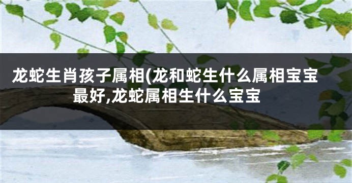 龙蛇生肖孩子属相(龙和蛇生什么属相宝宝最好,龙蛇属相生什么宝宝