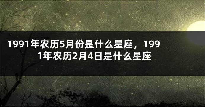 1991年农历5月份是什么星座，1991年农历2月4日是什么星座