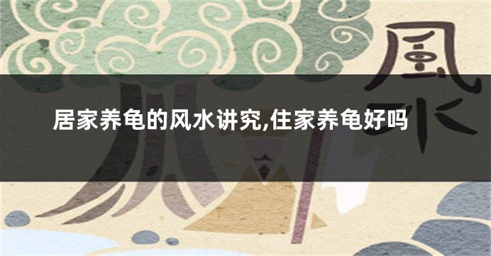 居家养龟的风水讲究,住家养龟好吗