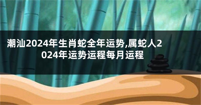 潮汕2024年生肖蛇全年运势,属蛇人2024年运势运程每月运程