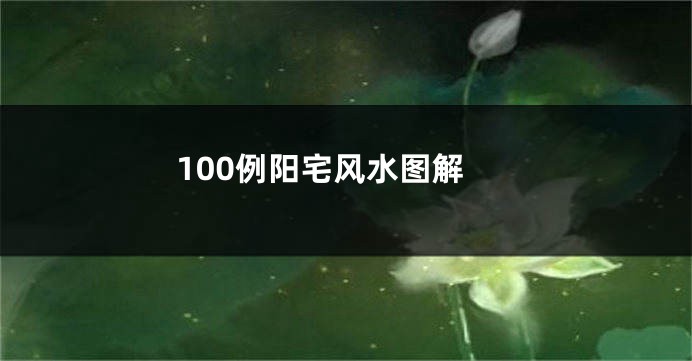 100例阳宅风水图解