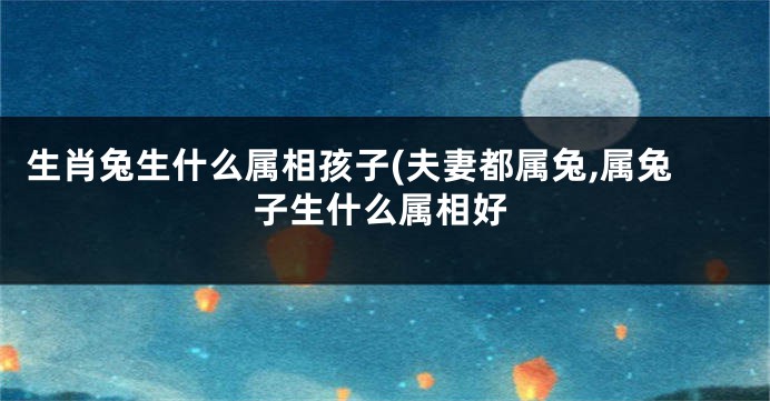 生肖兔生什么属相孩子(夫妻都属兔,属兔子生什么属相好