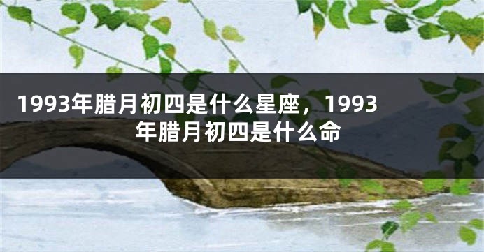 1993年腊月初四是什么星座，1993年腊月初四是什么命