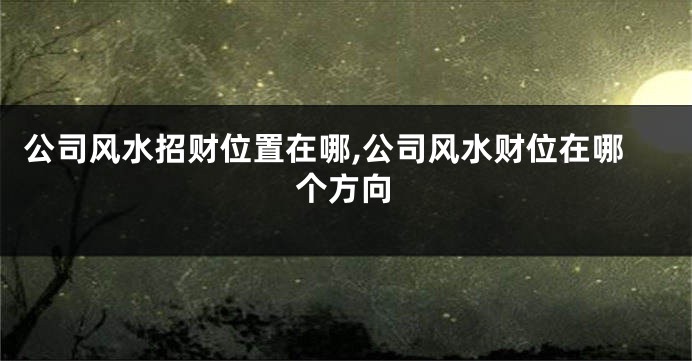 公司风水招财位置在哪,公司风水财位在哪个方向
