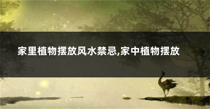 家里植物摆放风水禁忌,家中植物摆放