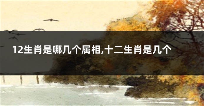 12生肖是哪几个属相,十二生肖是几个