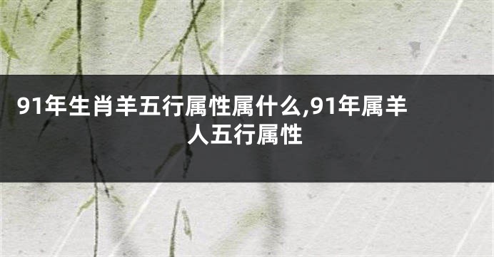 91年生肖羊五行属性属什么,91年属羊人五行属性