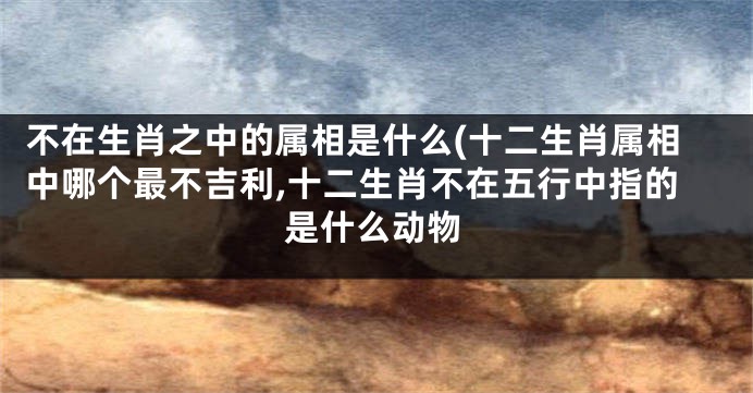 不在生肖之中的属相是什么(十二生肖属相中哪个最不吉利,十二生肖不在五行中指的是什么动物