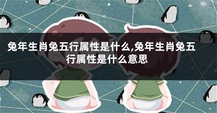 兔年生肖兔五行属性是什么,兔年生肖兔五行属性是什么意思