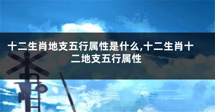 十二生肖地支五行属性是什么,十二生肖十二地支五行属性