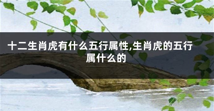 十二生肖虎有什么五行属性,生肖虎的五行属什么的