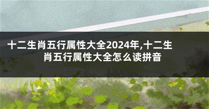 十二生肖五行属性大全2024年,十二生肖五行属性大全怎么读拼音