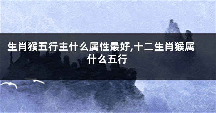生肖猴五行主什么属性最好,十二生肖猴属什么五行