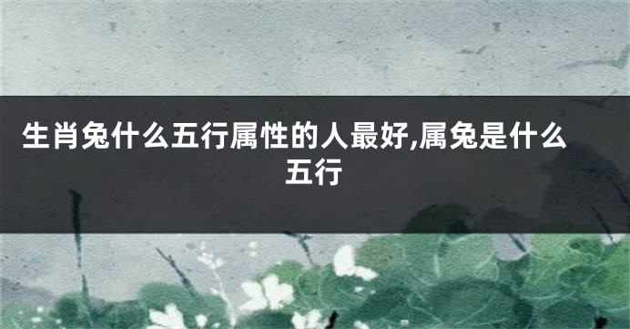 生肖兔什么五行属性的人最好,属兔是什么五行