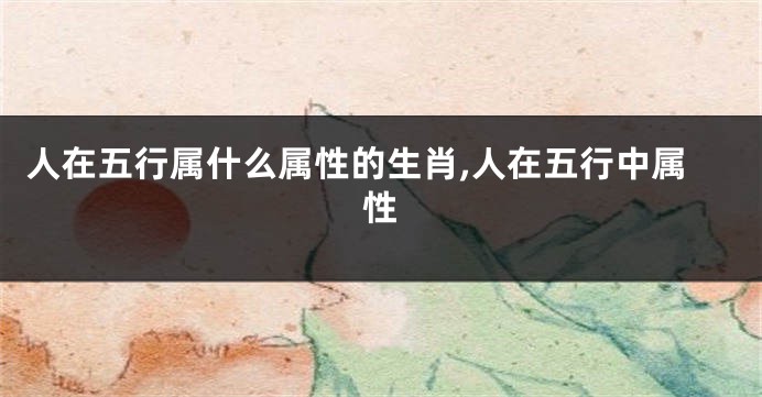 人在五行属什么属性的生肖,人在五行中属性