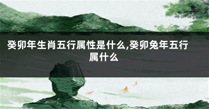 癸卯年生肖五行属性是什么,癸卯兔年五行属什么