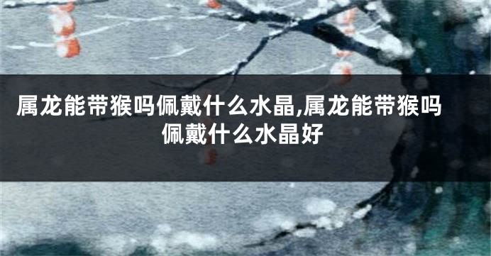 属龙能带猴吗佩戴什么水晶,属龙能带猴吗佩戴什么水晶好