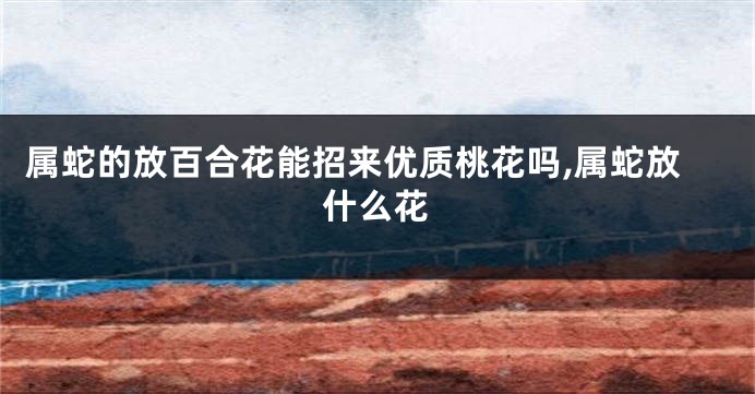属蛇的放百合花能招来优质桃花吗,属蛇放什么花